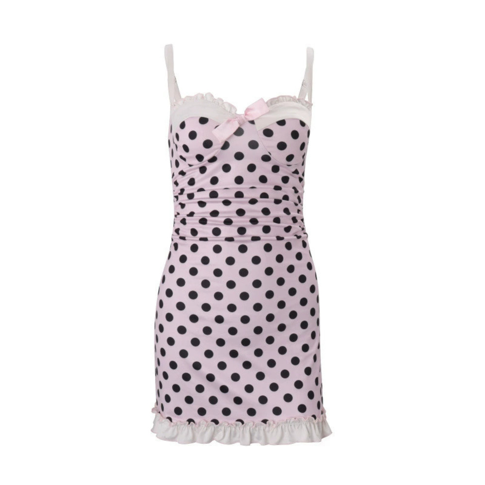 Zara Summer Polka Dot Cami Bodycon Dress - Picture 4 of 6